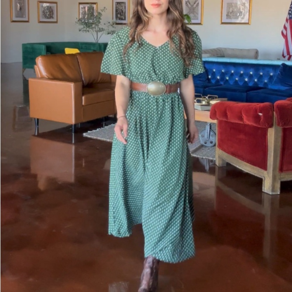 Green Polka Dot Dress